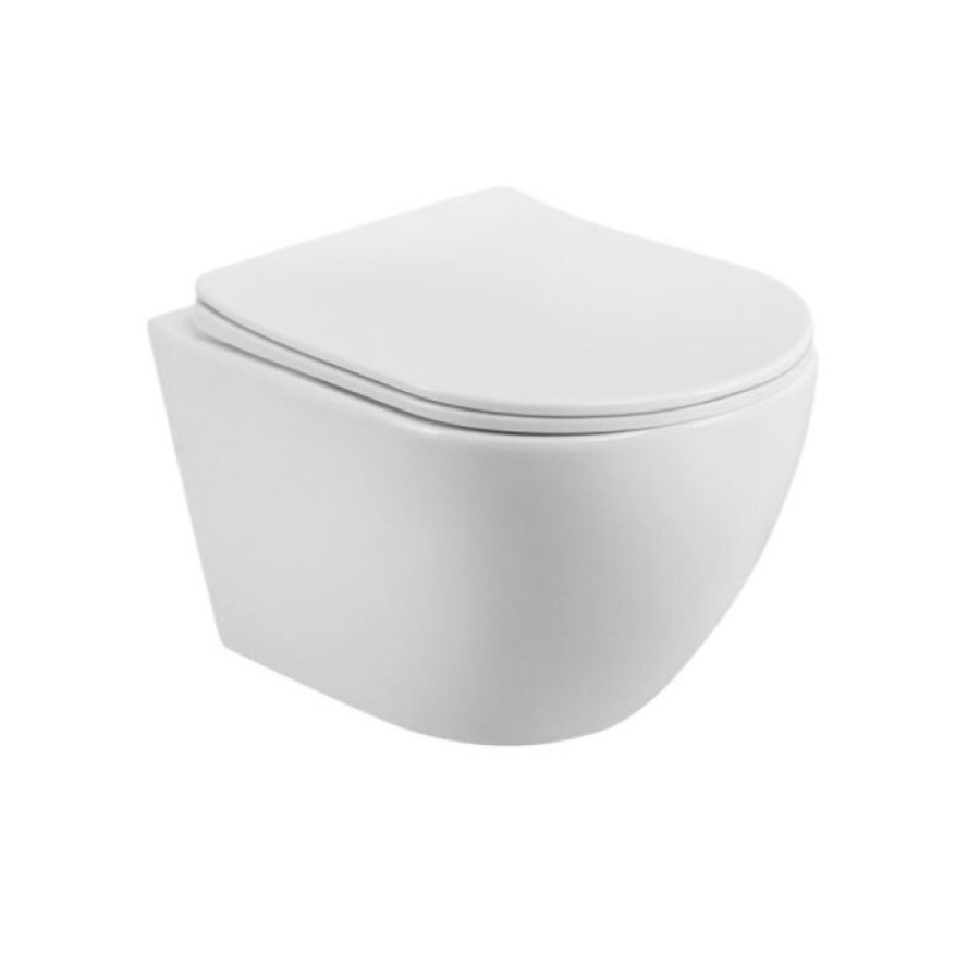 Подвесной унитаз BelBagno Marino-Tor BB7026CH-TOR/SC, безободковый, смыв Tornado, сиденье микролифт, белый