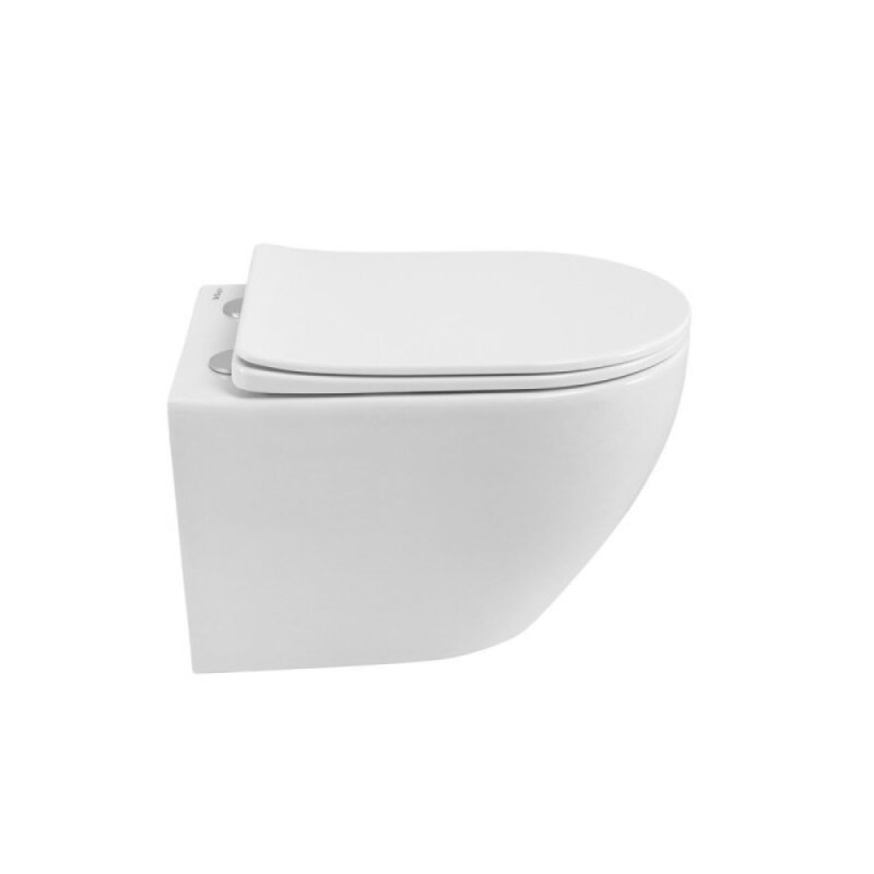Подвесной унитаз BelBagno Marino-Tor BB7026CH-TOR/SC, безободковый, смыв Tornado, сиденье микролифт, белый