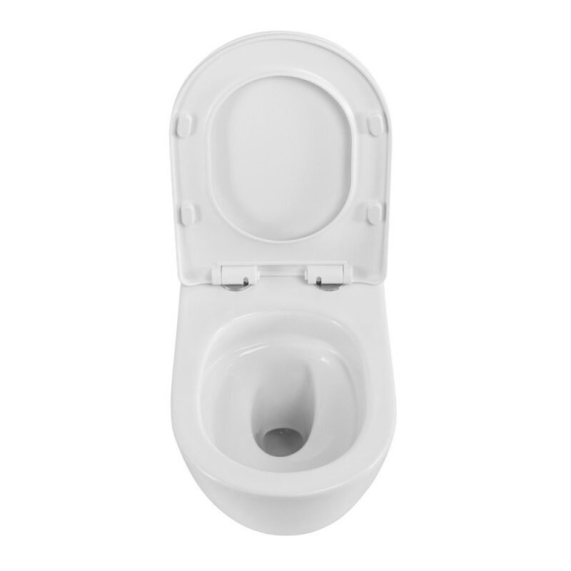 Подвесной унитаз BelBagno Marino-Tor BB7026CH-TOR/SC, безободковый, смыв Tornado, сиденье микролифт, белый