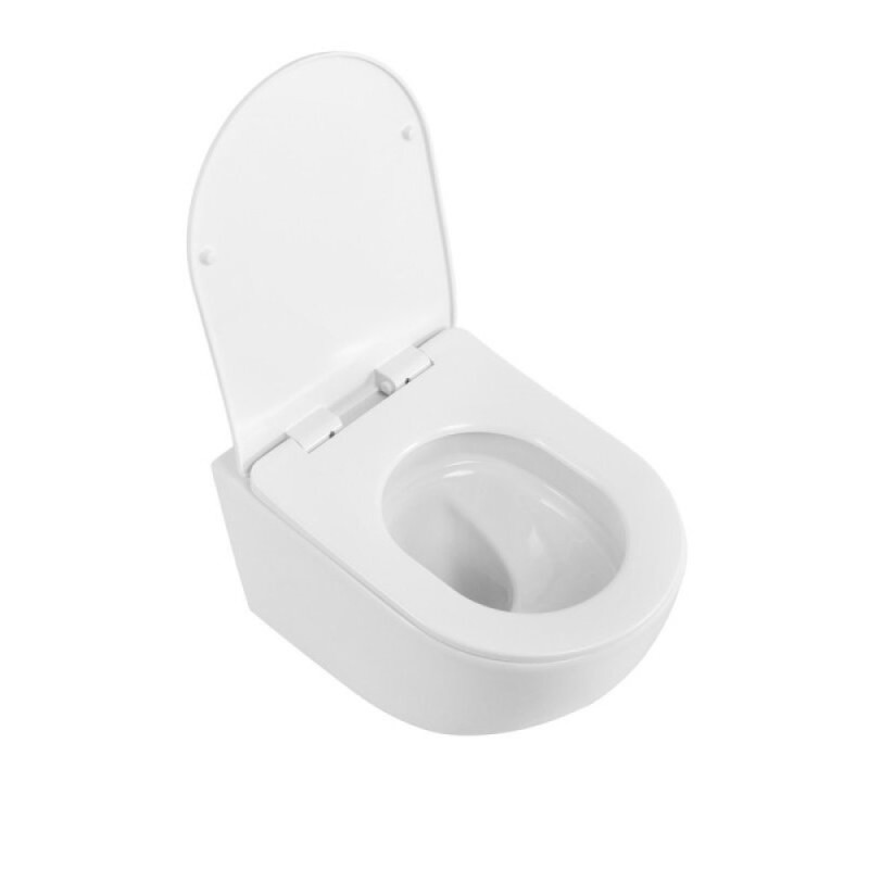 Подвесной унитаз BelBagno Marino-Tor BB7026CH-TOR/SC, безободковый, смыв Tornado, сиденье микролифт, белый