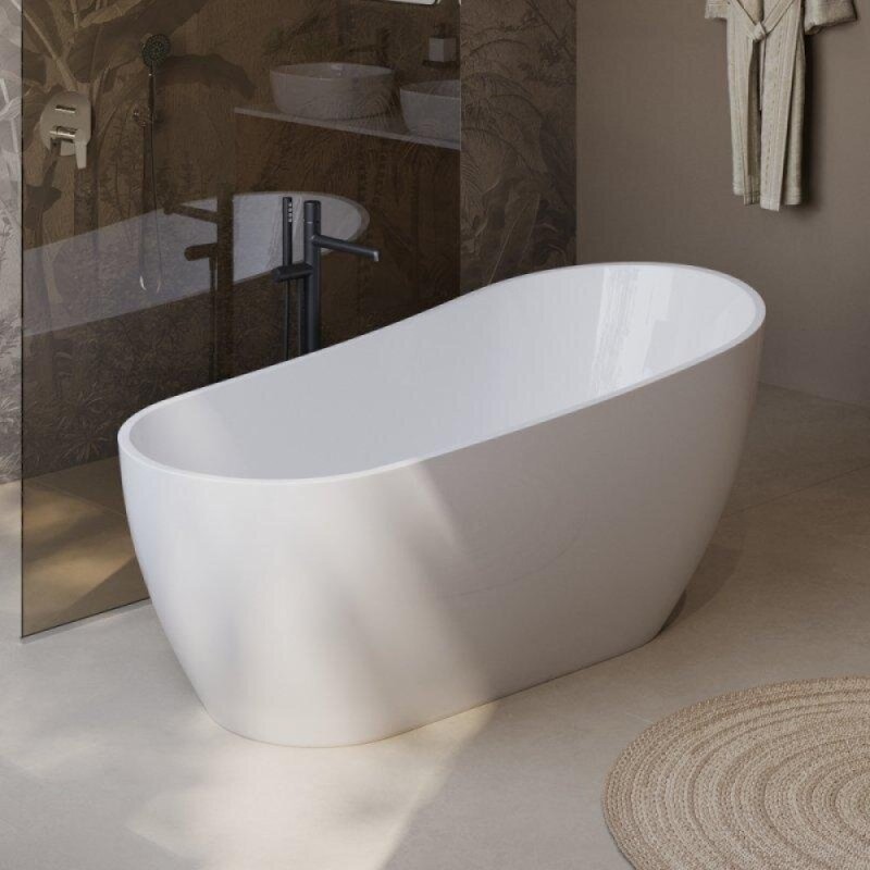 Ванна акриловая BelBagno BB704-1700-800-K, 170 х 80 см, слив-перелив в комплекте, белая