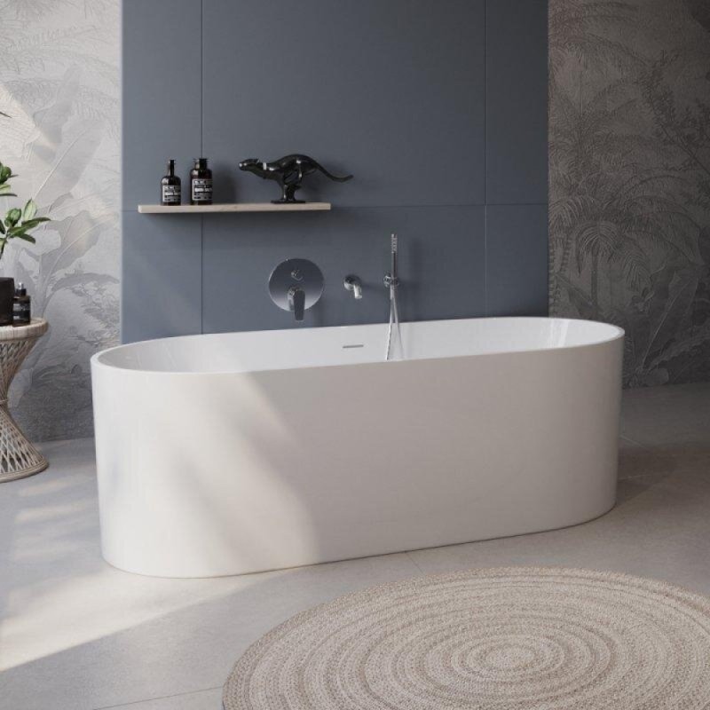Ванна акриловая BelBagno BB705-1700-800, 170 х 80 см, слив-перелив в комплекте, белая