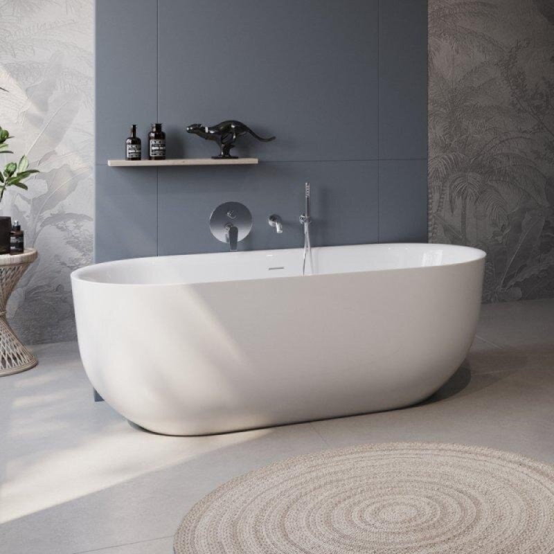 Ванна акриловая BelBagno BB706-1700-770, 170 х 80 см, слив-перелив в комплекте, белая