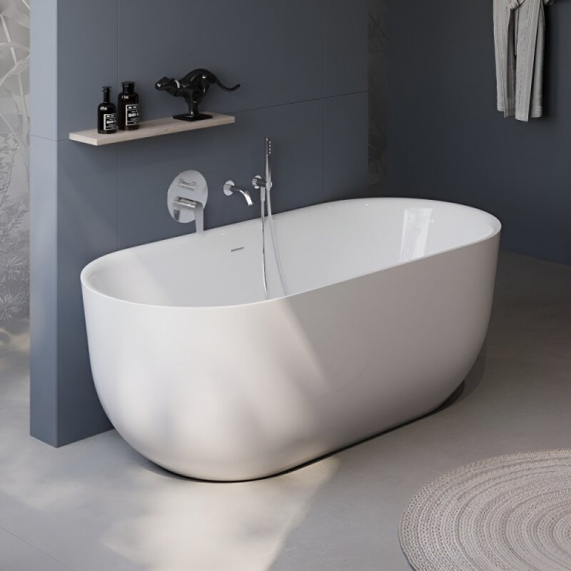 Ванна акриловая BelBagno BB706-1800-800, 180 х 80 см, слив-перелив в комплекте, белая