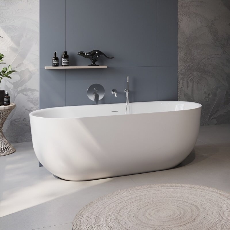 Ванна акриловая BelBagno BB706-1800-800, 180 х 80 см, слив-перелив в комплекте, белая