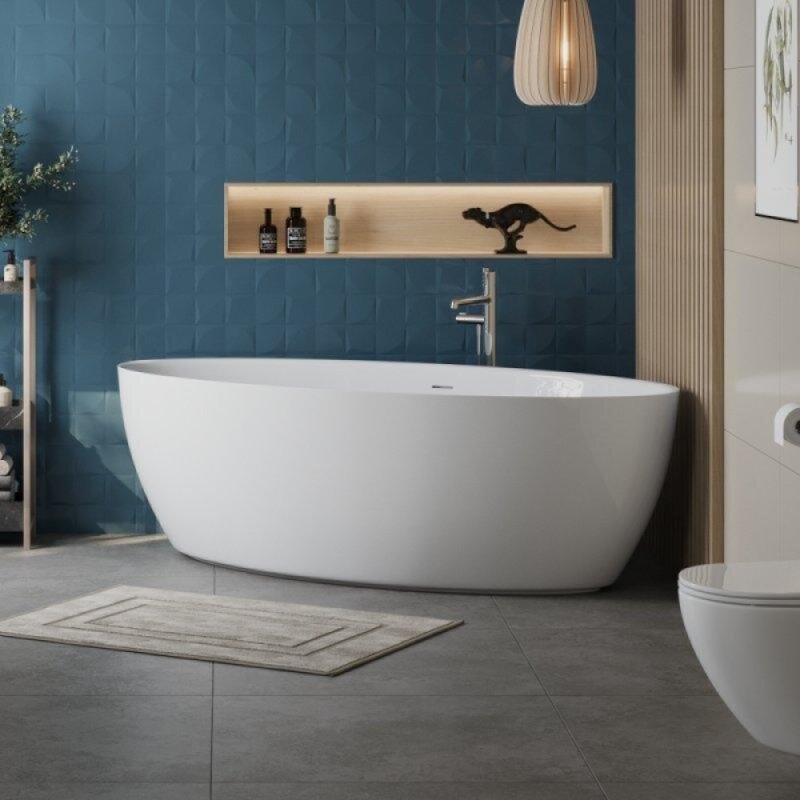Ванна акриловая BelBagno BB707-1860-880, 185 х 90 см, слив-перелив в комплекте, белая