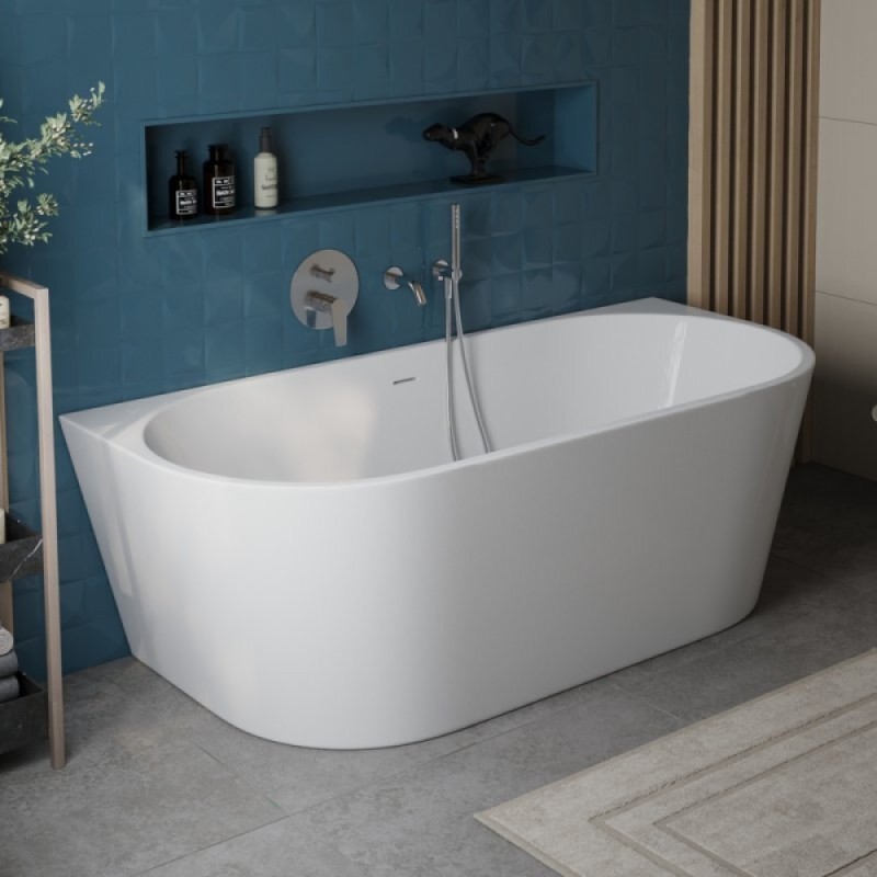 Ванна акриловая BelBagno BB710-1500-750, 150 х 75 см, слив-перелив в комплекте, белая