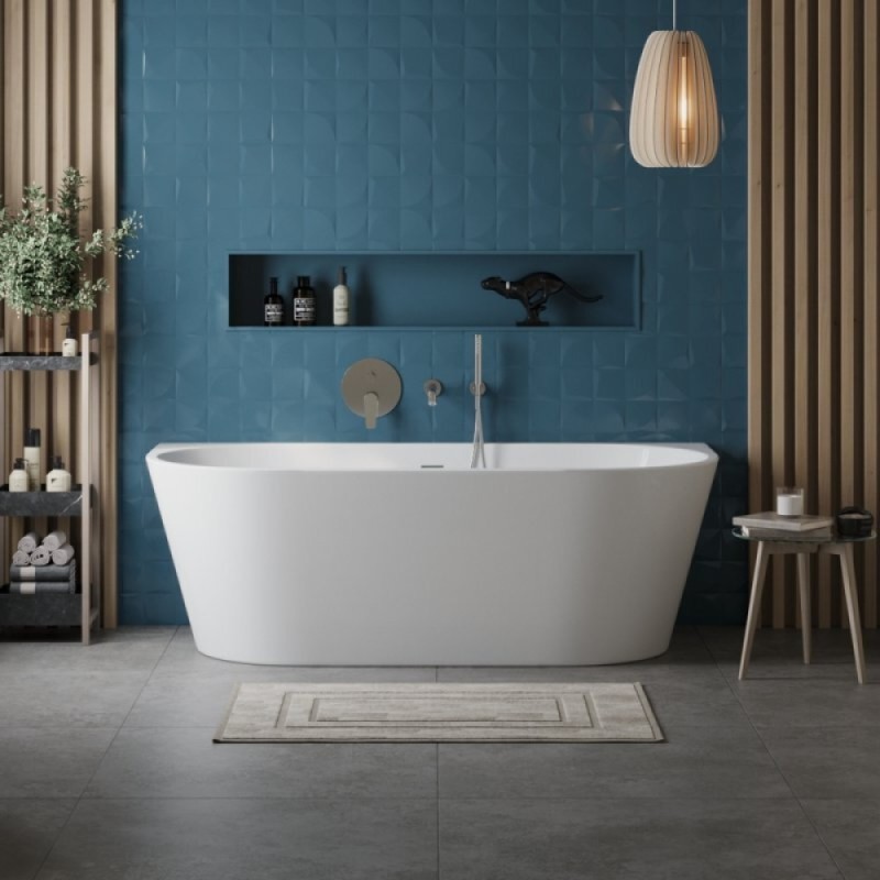 Ванна акриловая BelBagno BB710-1500-750, 150 х 75 см, слив-перелив в комплекте, белая