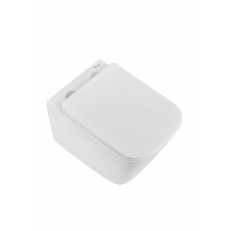 Подвесной унитаз BelBagno Kraft-Tor BB7106CH-TOR/SC, безободковый, смыв Tornado, сиденье микролифт, белый