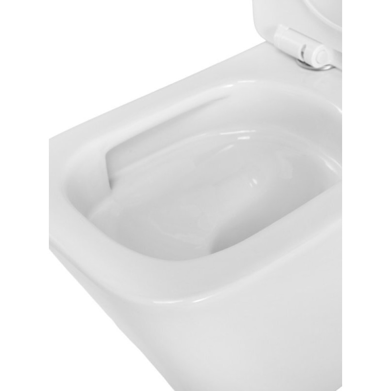 Подвесной унитаз BelBagno Kraft-Tor BB7106CH-TOR/SC, безободковый, смыв Tornado, сиденье микролифт, белый