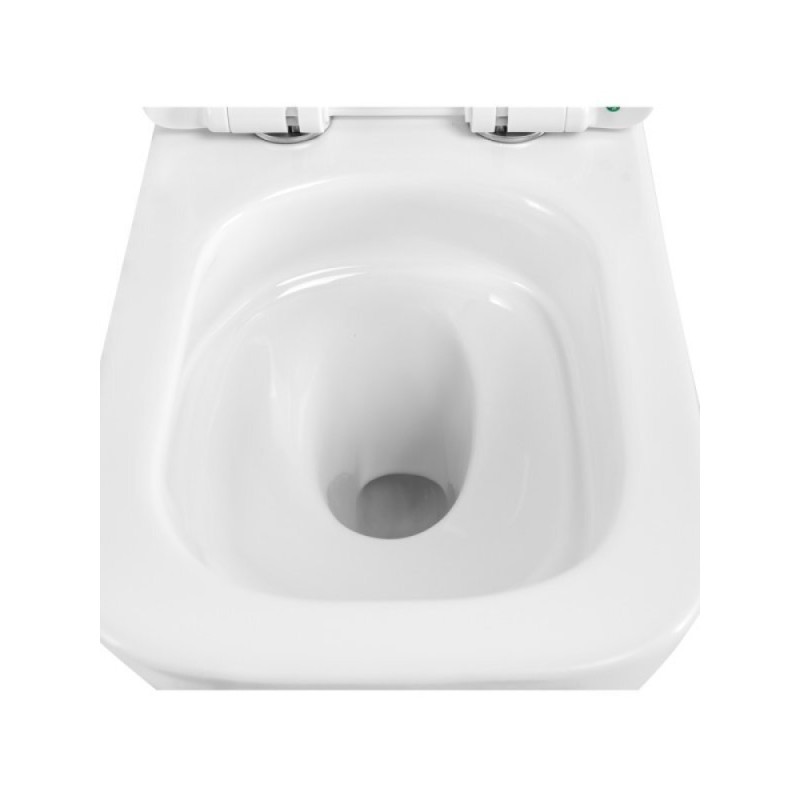Подвесной унитаз BelBagno Kraft-Tor BB7106CH-TOR/SC, безободковый, смыв Tornado, сиденье микролифт, белый