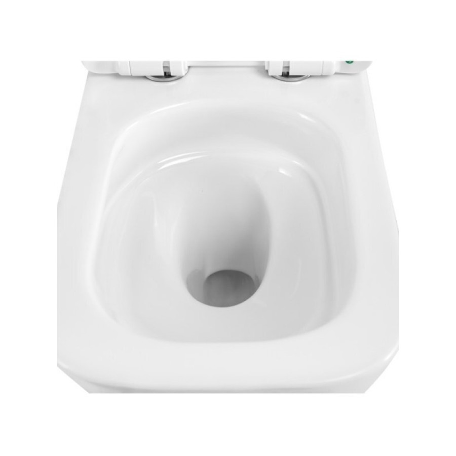 Подвесной унитаз BelBagno Kraft-Tor BB7106CH-TOR/SC, безободковый, смыв Tornado, сиденье микролифт, белый