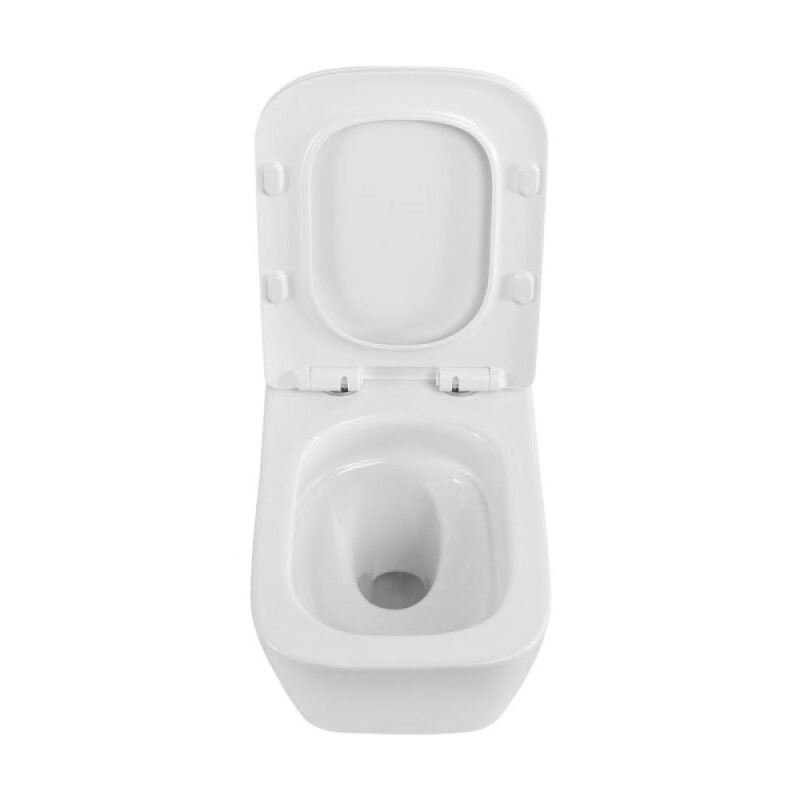Подвесной унитаз BelBagno Kraft-Tor BB7106CH-TOR/SC, безободковый, смыв Tornado, сиденье микролифт, белый