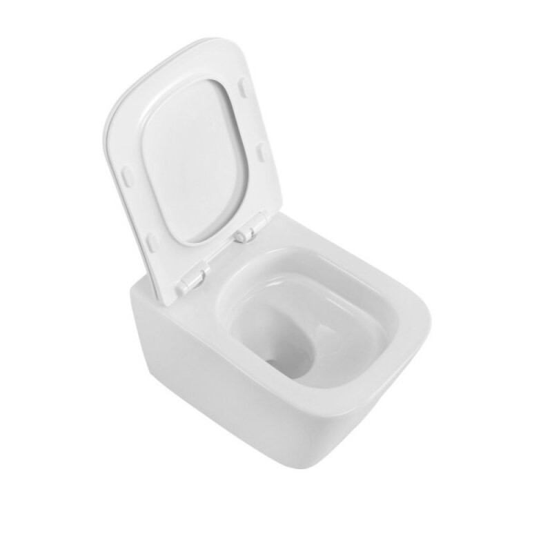 Подвесной унитаз BelBagno Kraft-Tor BB7106CH-TOR/SC, безободковый, смыв Tornado, сиденье микролифт, белый