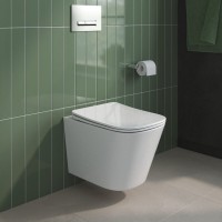 Унитаз подвесной BelBagno Due BB7107CHR/SC, безободковый, крышка микролифт, белый