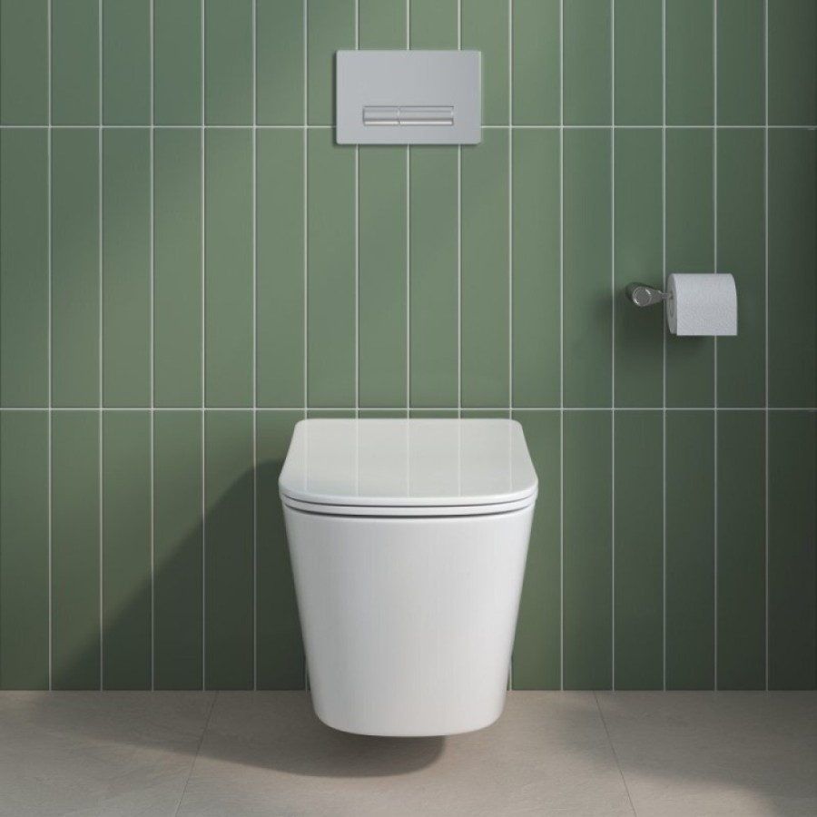Унитаз подвесной BelBagno Due BB7107CHR/SC, безободковый, крышка микролифт, белый