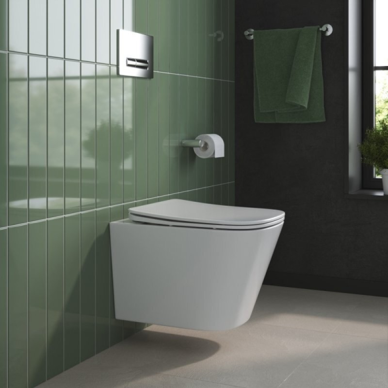 Унитаз подвесной BelBagno Due BB7107CHR/SC, безободковый, крышка микролифт, белый