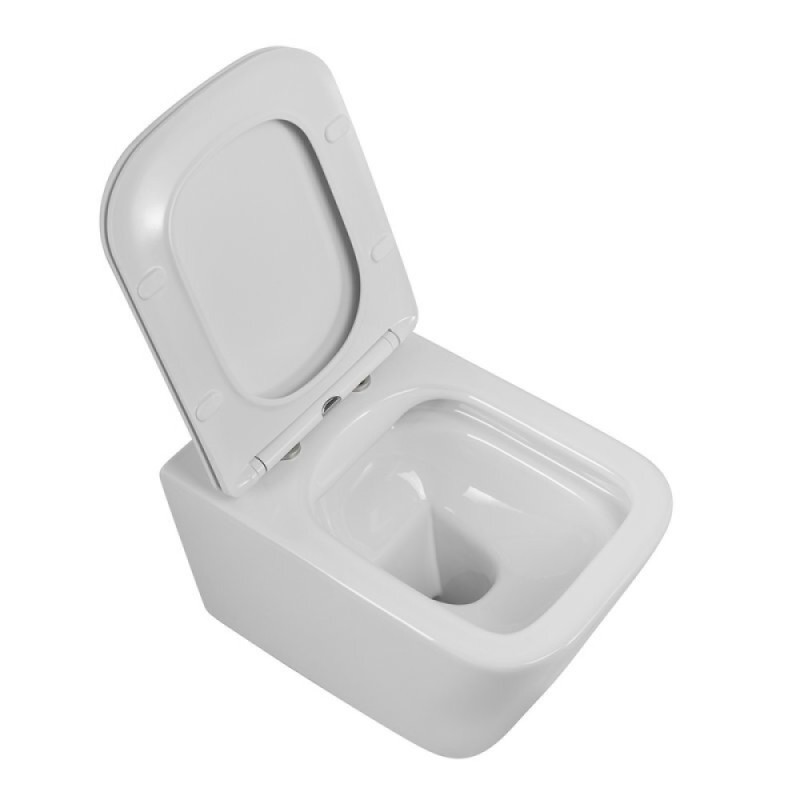 Унитаз подвесной BelBagno Due BB7107CHR/SC, безободковый, крышка микролифт, белый