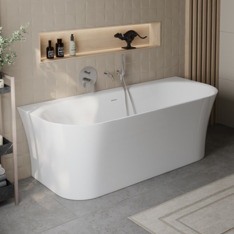 Ванна акриловая BelBagno BB711-1550-700, 155 х 70 см, слив-перелив в комплекте, белая