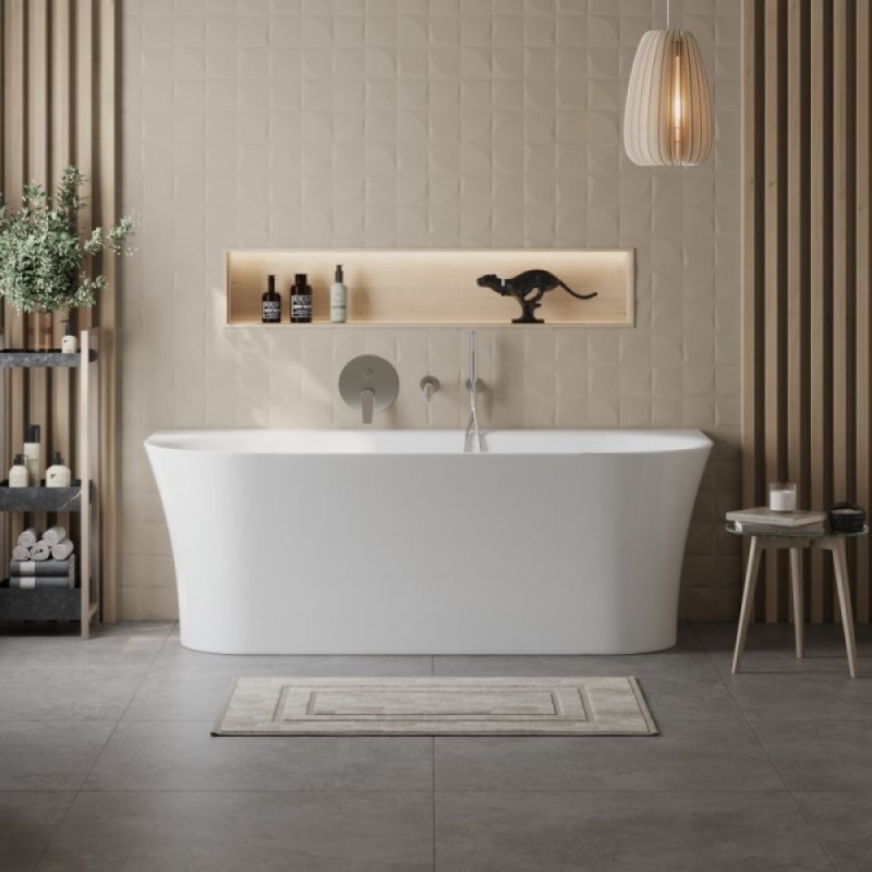 Ванна акриловая BelBagno BB711-1550-700, 155 х 70 см, слив-перелив в комплекте, белая