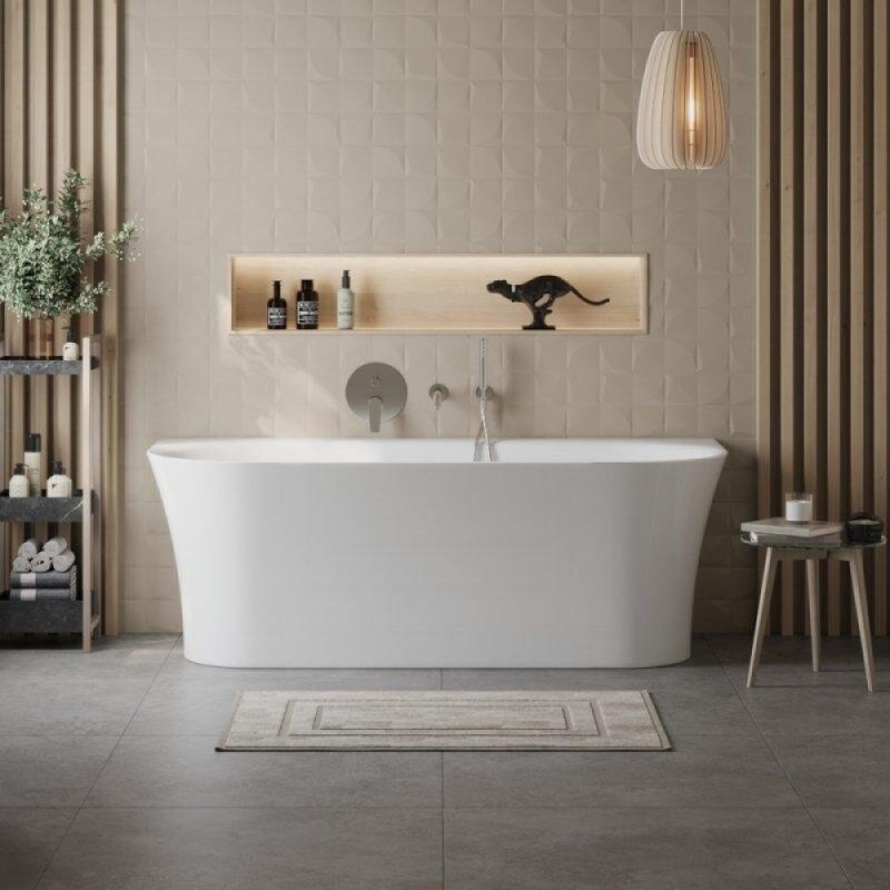 Ванна акриловая BelBagno BB711-1700-750, 170 х 75 см, слив-перелив в комплекте, белая