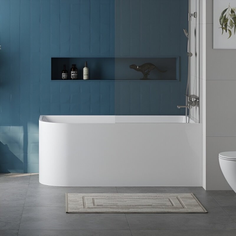 Ванна акриловая BelBagno BB712-1500-730-L/R, 150 х 75 см, слив-перелив в комплекте, белая