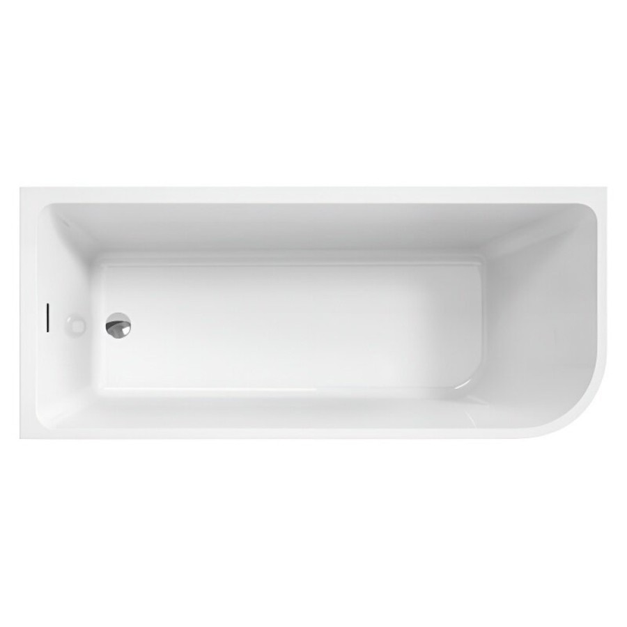 Ванна акриловая BelBagno BB712-1700-730-L/R, 170 х 75 см, слив-перелив в комплекте, белая