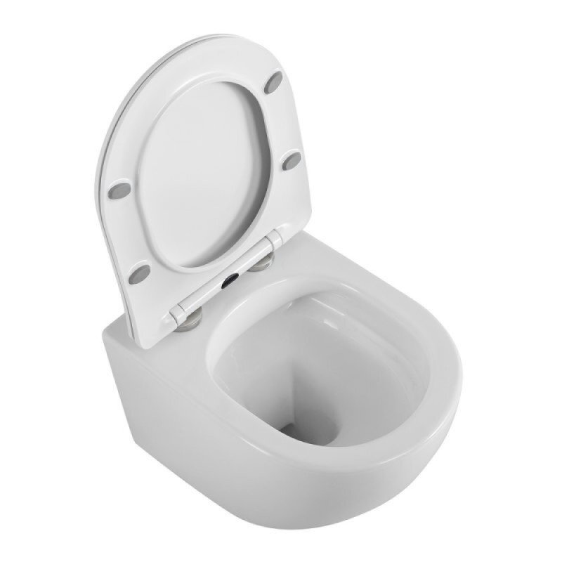 Подвесной унитаз BelBagno Uno BB7306CHR/SC, безободковый, сиденье микролифт, белый