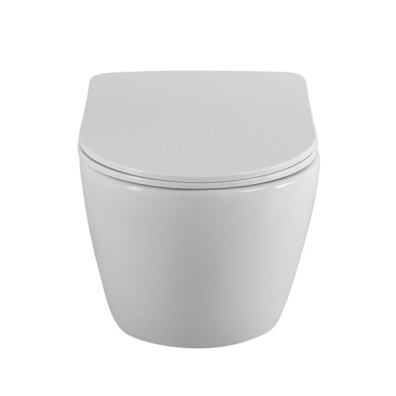 Подвесной унитаз BelBagno Uno BB7306CHR/SC, безободковый, сиденье микролифт, белый