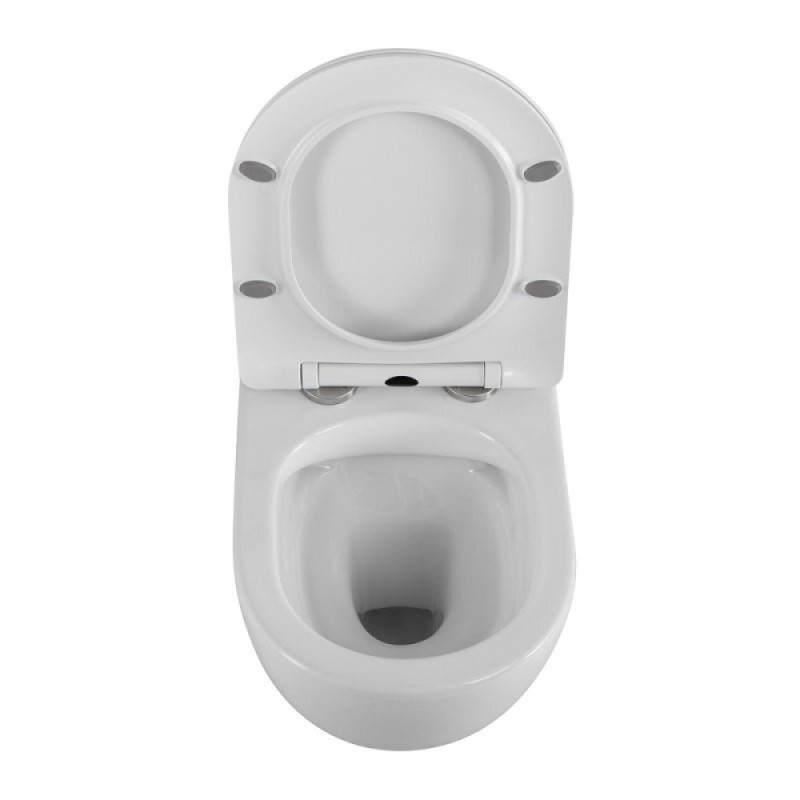 Подвесной унитаз BelBagno Uno BB7306CHR/SC, безободковый, сиденье микролифт, белый