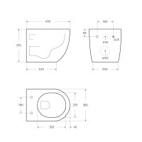 Подвесной унитаз BelBagno Uno BB7306CHR/SC, безободковый, сиденье микролифт, белый