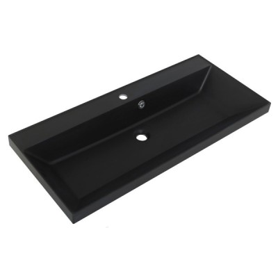 Раковина из искусственного камня BelBagno Aurora BB800/450-LV-ART-AST-NERO, 80 x 45 х 14 см, черный матовый