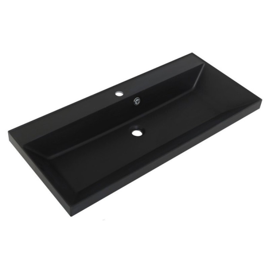 Раковина из искусственного камня BelBagno Aurora BB800/450-LV-ART-AST-NERO, 80 x 45 х 14 см, черный матовый