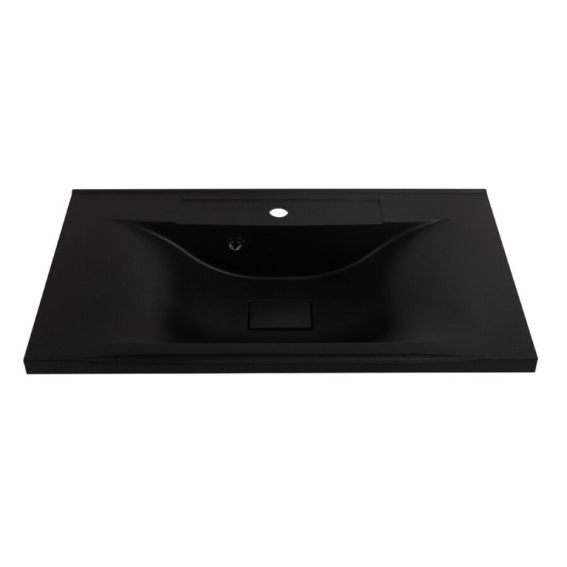 Раковина BelBagno BB800/450-LV-ART-PR-NERO, 80 см, искусственный камень, черный