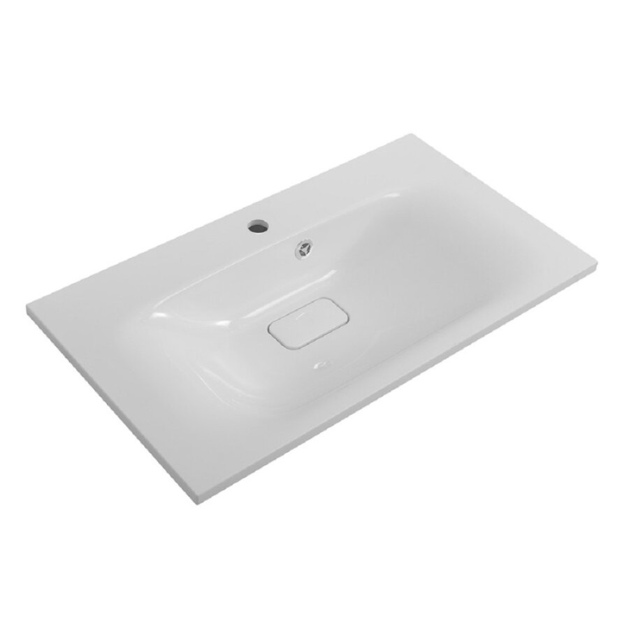 Раковина BelBagno BB800/450-LV-MR-FT, 80 см, искусственный камень, белый