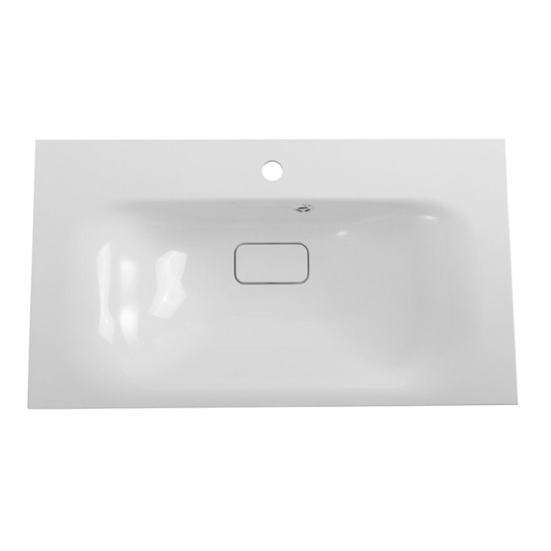 Раковина BelBagno BB800/450-LV-MR-FT, 80 см, искусственный камень, белый