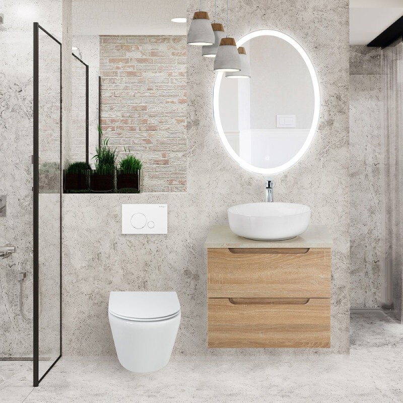Подвесной унитаз (чаша) BelBagno Tre BB8001CHR, безободковый, белый