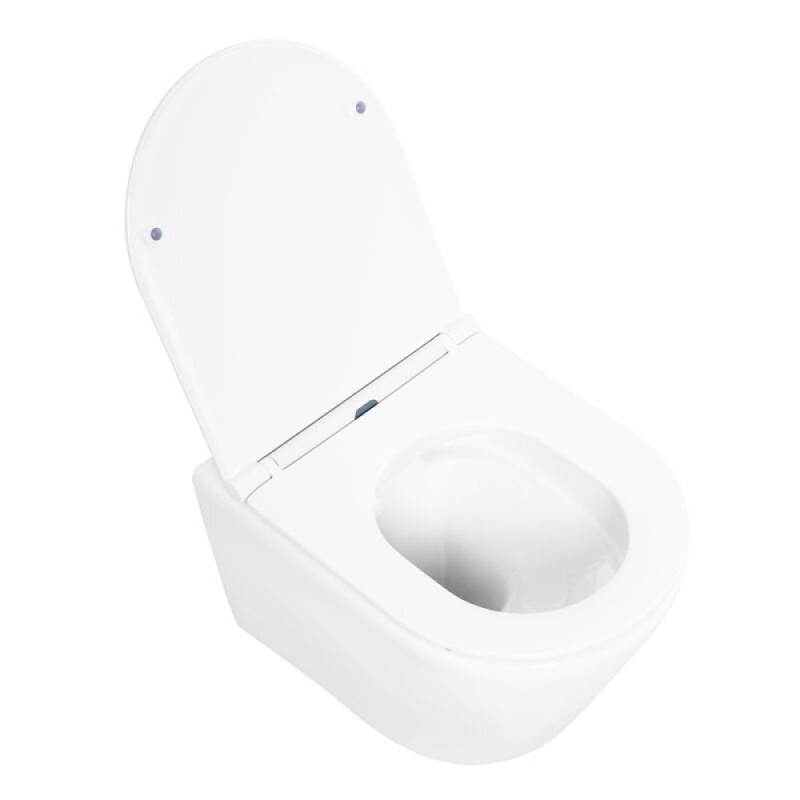 Унитаз подвесной BelBagno Tre, безободковый, крышка Soft Close, белый, BB8001CHR/SC