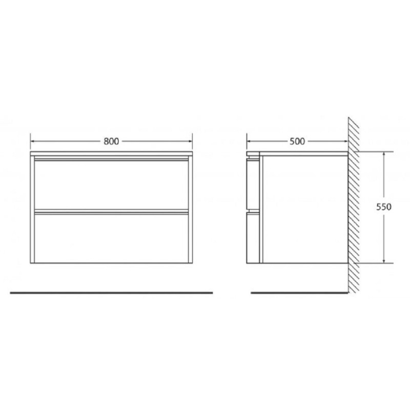 Тумба под раковину BelBagno Prospero BB800DVC/TO 80 см, бежевый (Tortora Opaco)