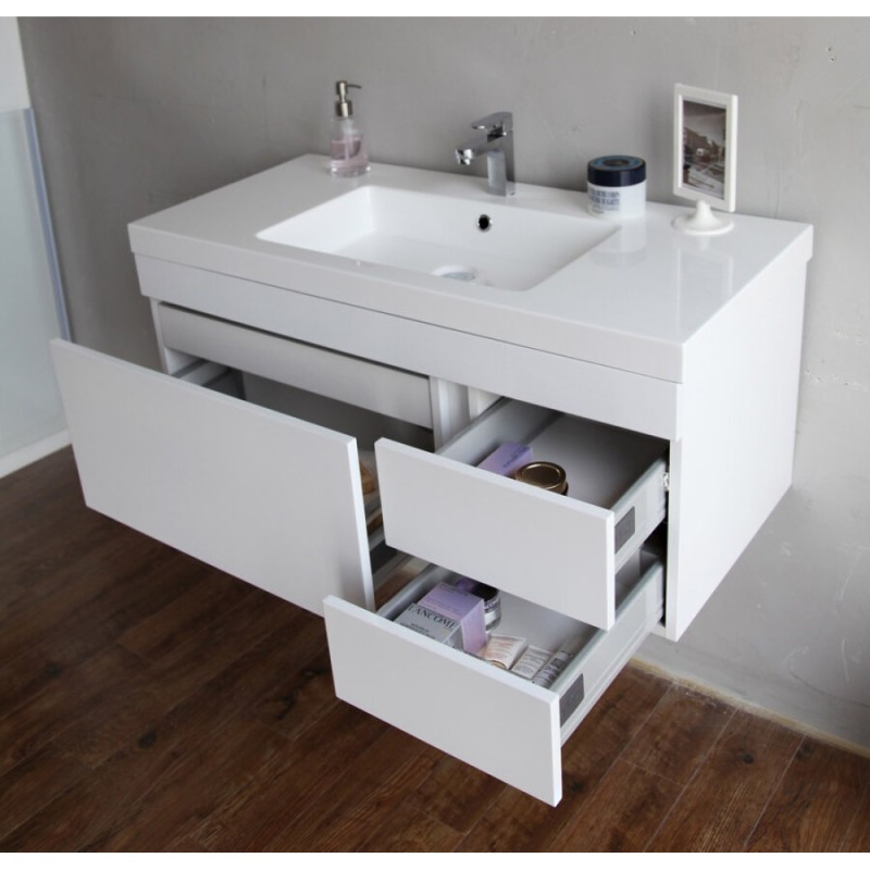 Тумба под раковину BelBagno Luce BB800VAC/BL, цвет Bianco Lucido