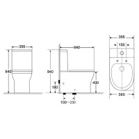 Напольный унитаз BelBagno Monica BB805CPR с бачком BB805T
