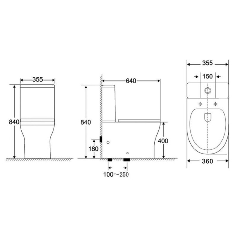 Напольный унитаз BelBagno Monica BB805CPR с бачком BB805T