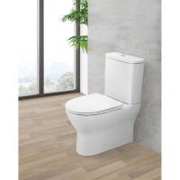 Напольный унитаз-компакт BelBagno Energia BB8134CPR/SC/BB8134T, безободковый, крышка Soft Close, белый