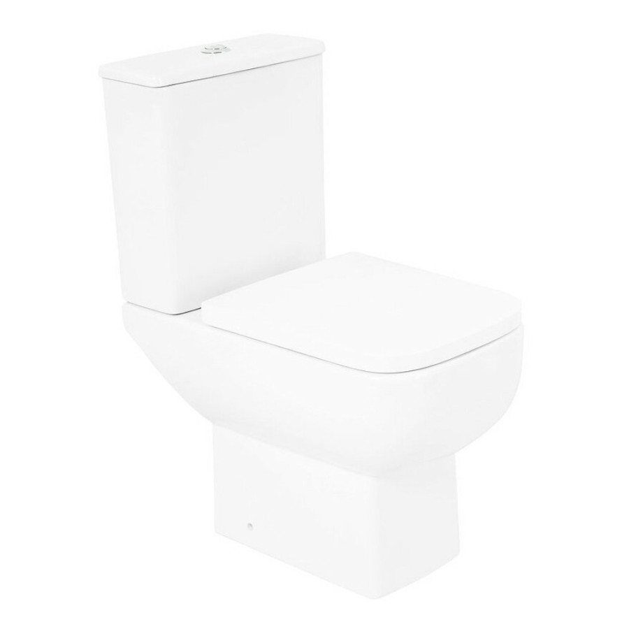 Напольный унитаз-компакт BelBagno Aurora BB8604CPR-SC, без бачка, безободковый, крышка микролифт, белый