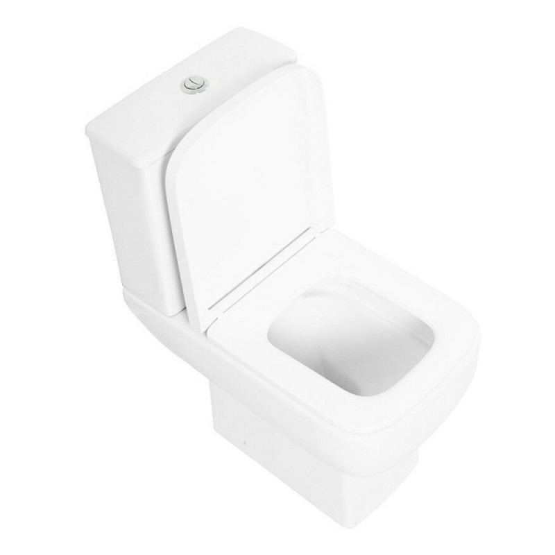 Напольный унитаз-компакт BelBagno Aurora BB8604CPR-SC, без бачка, безободковый, крышка микролифт, белый
