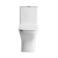 Унитаз моноблок BelBagno Neon BB8617CPR-MN/SC, безободковый, крышка-сиденье soft close, белый