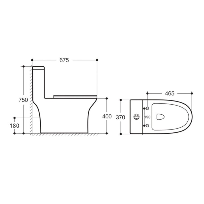 Унитаз моноблок BelBagno Lounge, безободковый, крышка-сиденье soft close, белый, BB8618CPR-MN/SC