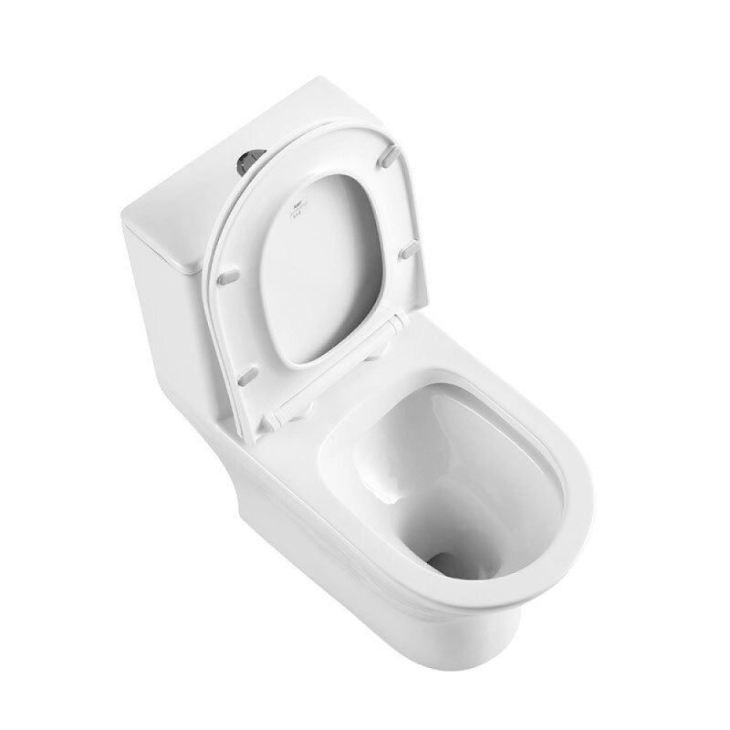 Унитаз моноблок BelBagno Lounge, безободковый, крышка-сиденье soft close, белый, BB8618CPR-MN/SC