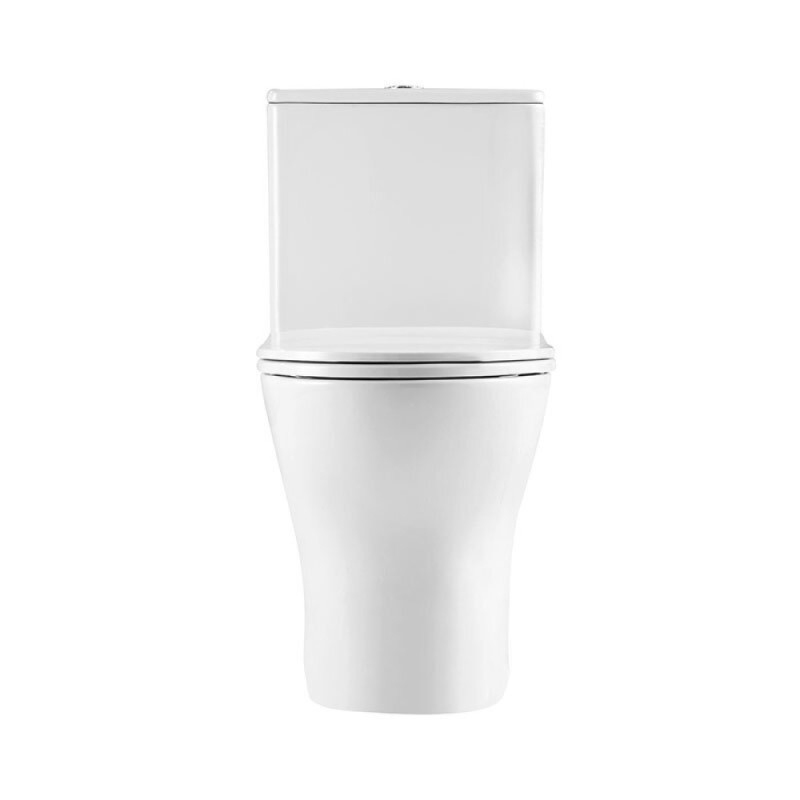 Унитаз моноблок BelBagno Lounge, безободковый, крышка-сиденье soft close, белый, BB8618CPR-MN/SC