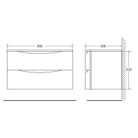 Тумба под раковину BelBagno Smile BB900TVC/BL 90 см, белый глянцевый (Bianco Lucido)